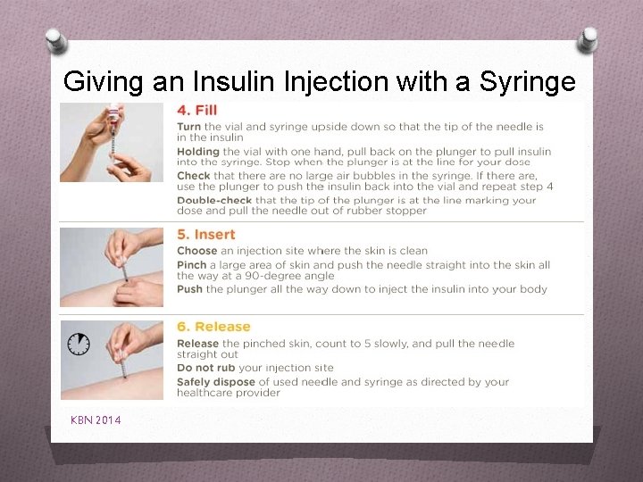 Giving an Insulin Injection with a Syringe KBN 2014 