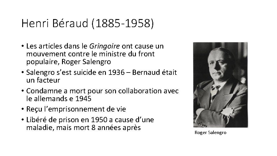 Henri Béraud (1885 -1958) • Les articles dans le Gringoire ont cause un mouvement