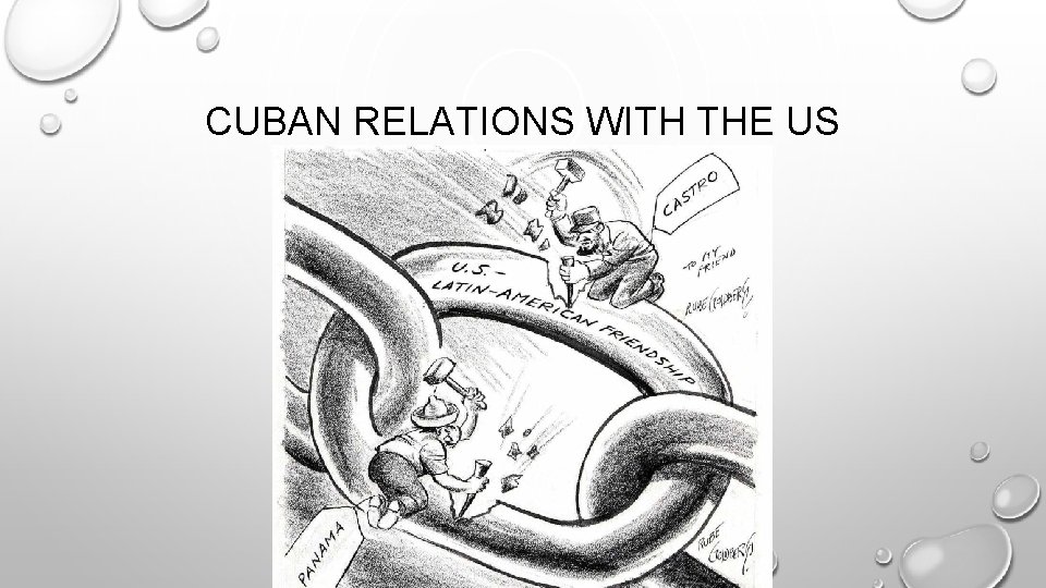 CUBAN RELATIONS WITH THE US 