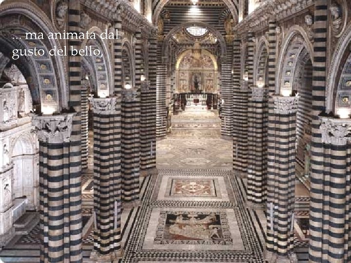 . . . ma animata dal gusto del bello, 