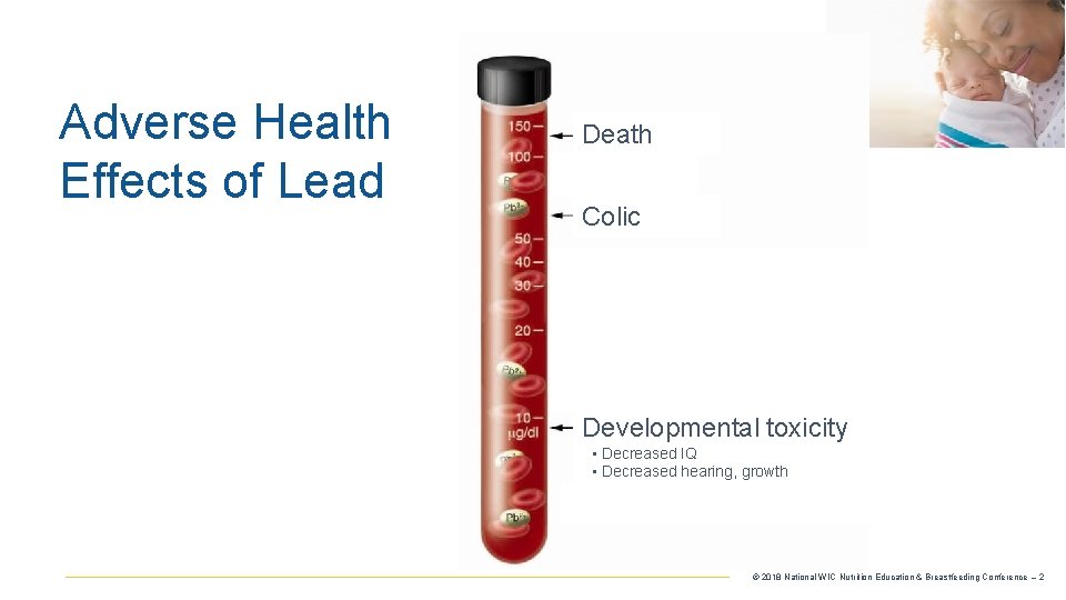 Adverse Health Effects of Lead Death Colic Decreased hemoglobin synthesis Developmental toxicity • Decreased