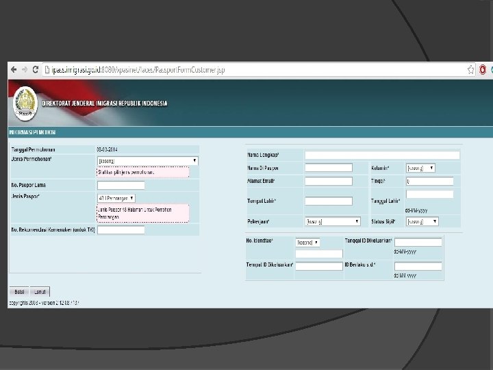  Contoh Halaman Permohonan Passport Online 