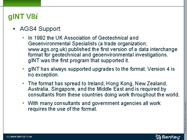 g. INT V 8 i • AGS 4 Support • In 1992 the UK