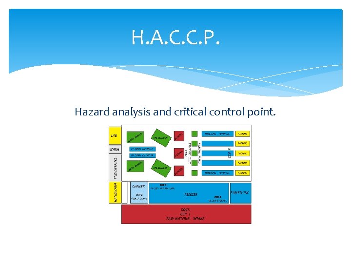 H. A. C. C. P. Hazard analysis and critical control point. 