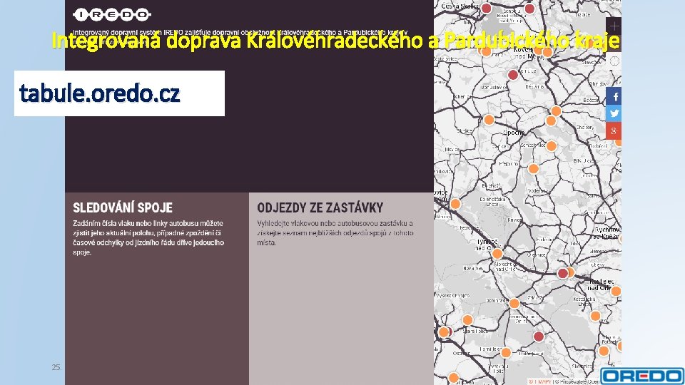 Integrovaná doprava Královéhradeckého a Pardubického kraje tabule. oredo. cz 25. 11. 2020 www. oredo.