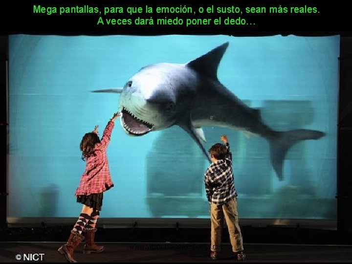 Mega pantallas, para que la emoción, o el susto, sean más reales. A veces