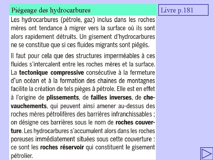 Piégeage des hydrocarbures Livre p. 181 