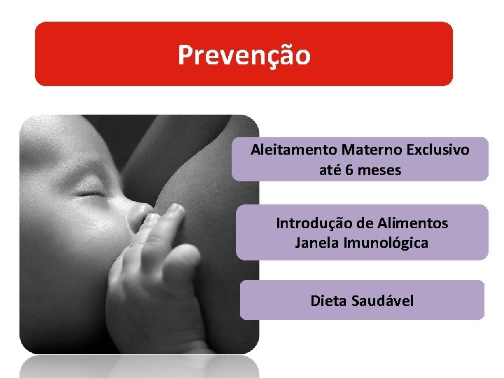 Prevenção Aleitamento Materno Exclusivo até 6 meses Introdução de Alimentos Janela Imunológica Dieta Saudável