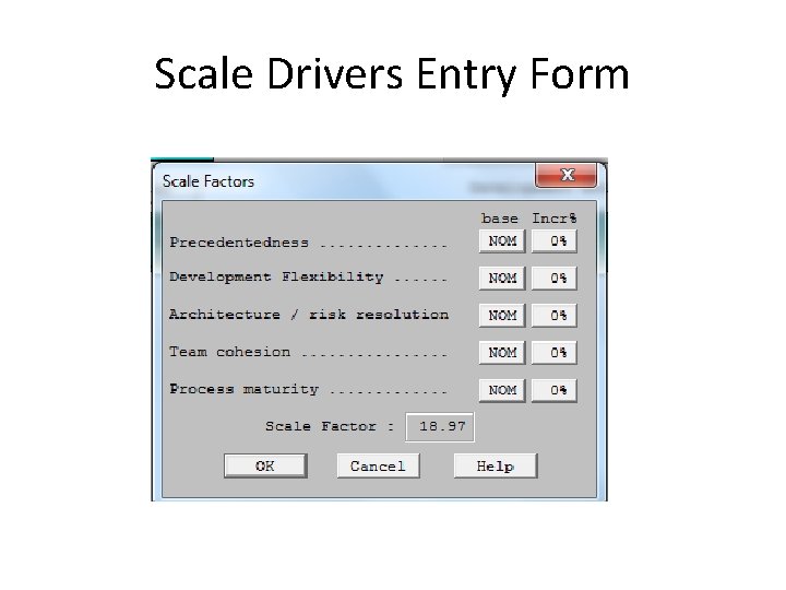 Scale Drivers Entry Form 