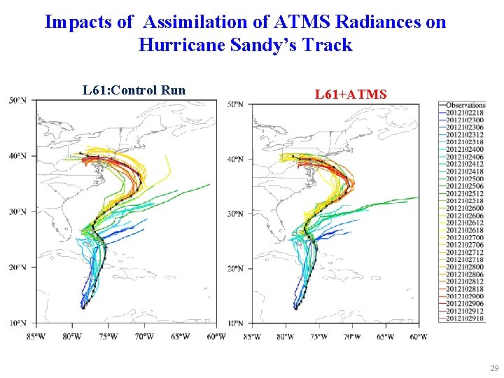 Impacts of Assimilation of ATMS Radiances on Hurricane Sandy’s Track L 61: Control Run