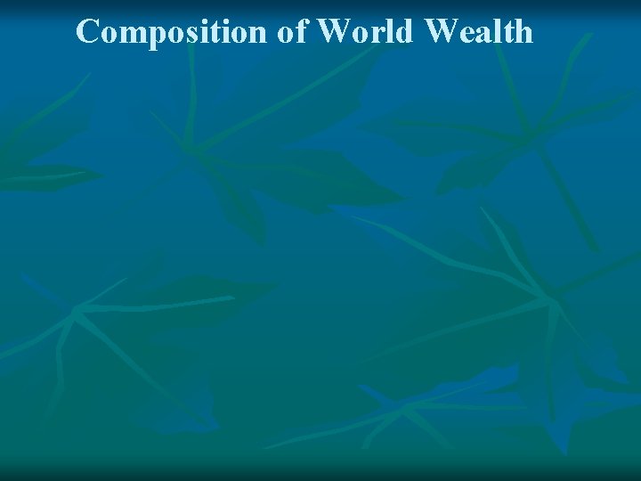 Composition of World Wealth 