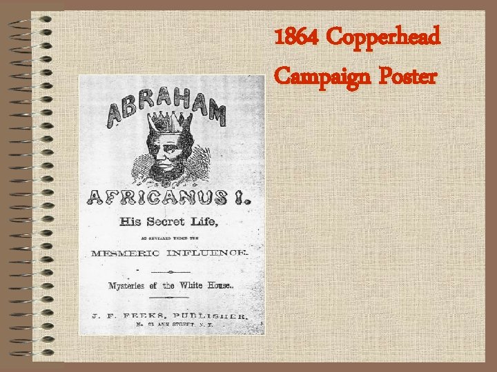 1864 Copperhead Campaign Poster 