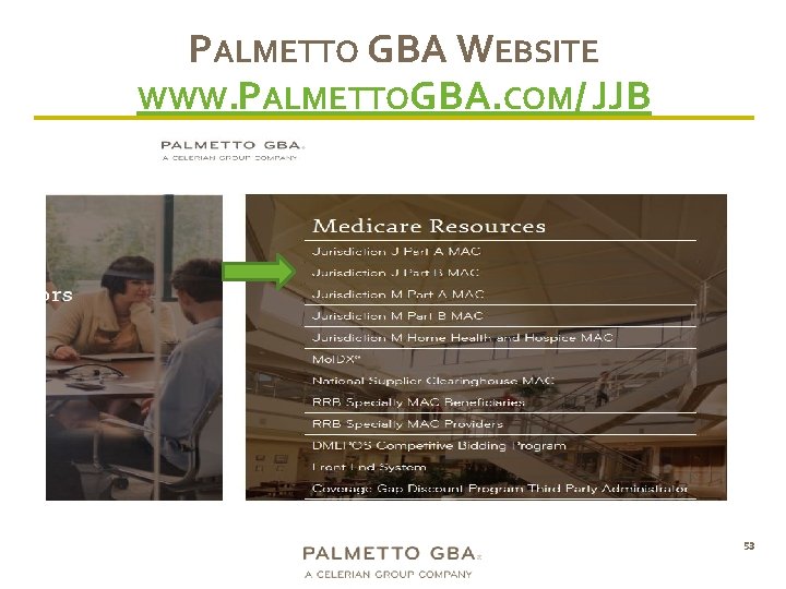 PALMETTO GBA WEBSITE WWW. PALMETTOGBA. COM/ JJB 53 