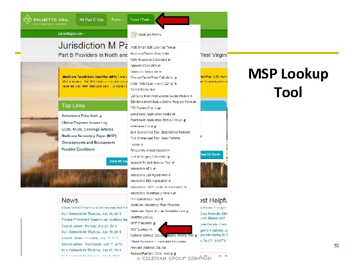 MSP LOOKUP MSP Lookup Tool 58 