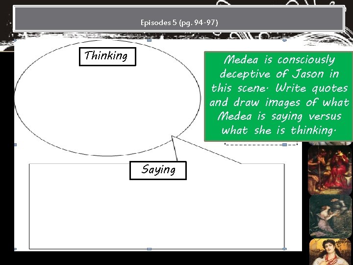 Episodes 5 (pg. 94 -97) Thinking Medea is consciously deceptive of Jason in this