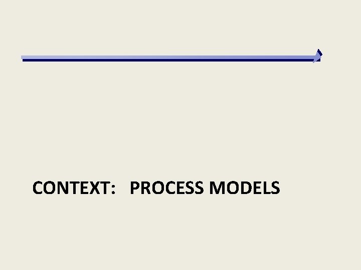 CONTEXT: PROCESS MODELS 
