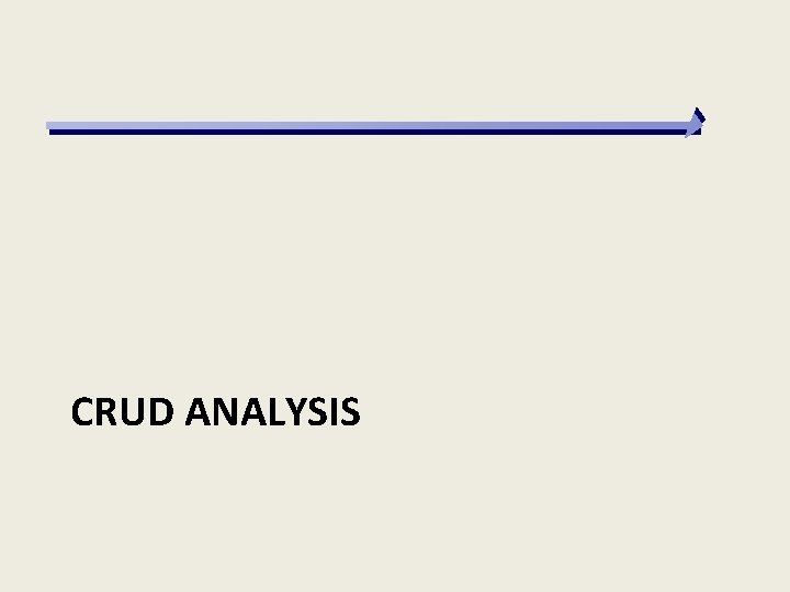CRUD ANALYSIS 