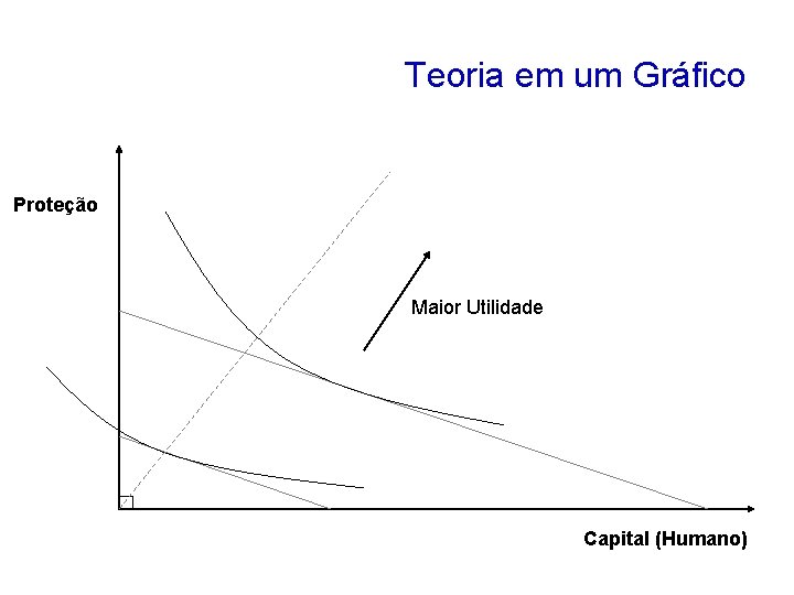 Teoria em um Gráfico Proteção Maior Utilidade Capital (Humano) 
