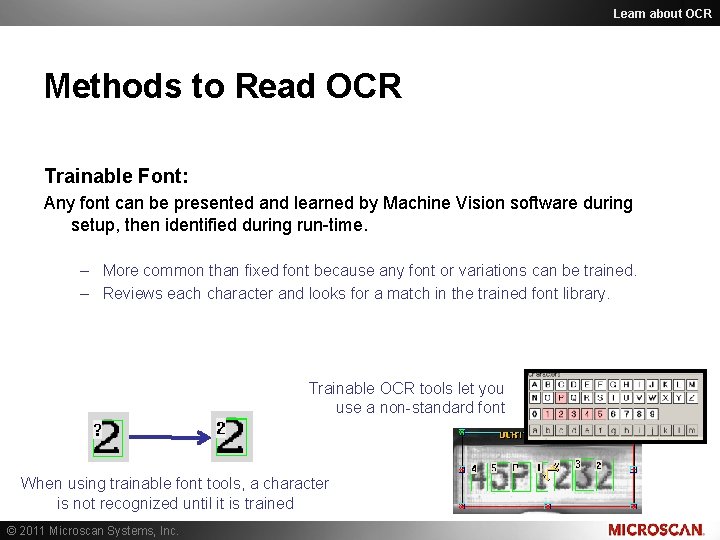 Learn about OCR Methods to Read OCR Trainable Font: Any font can be presented Learn about OCR Methods to Read OCR Trainable Font: Any font can be presented