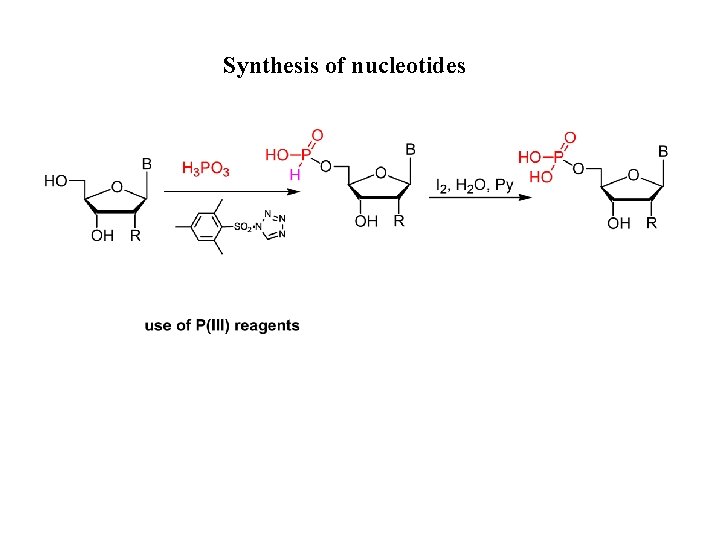 Synthesis of nucleotides 