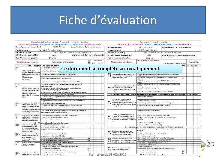 Fiche d’évaluation Ce document se complète automatiquement formation du 08/02/2013 