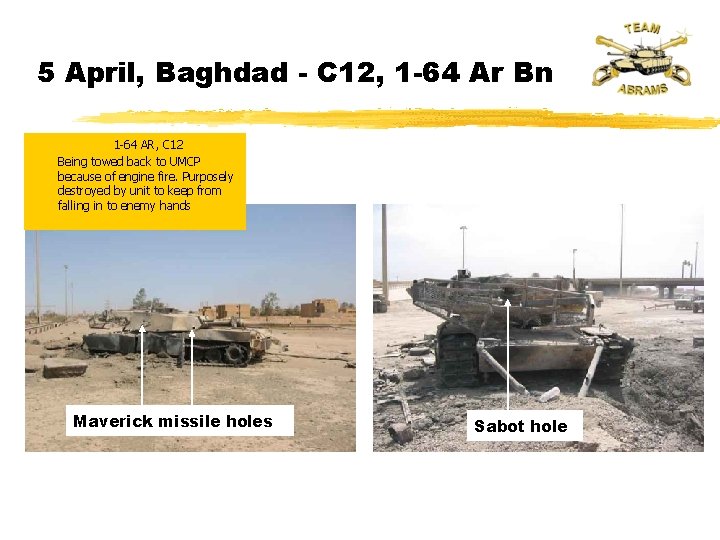 5 April, Baghdad - C 12, 1 -64 Ar Bn z z 1 -64