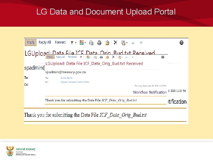 LG Data and Document Upload Portal 