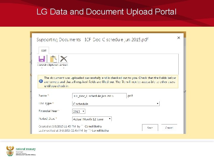 LG Data and Document Upload Portal 