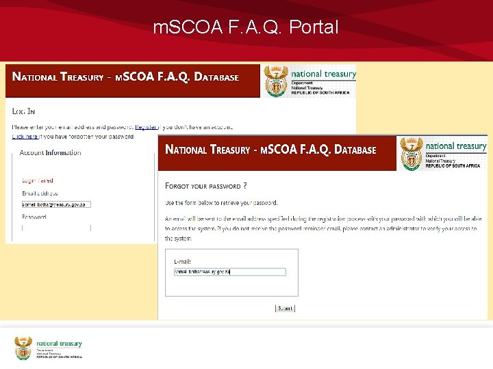 m. SCOA F. A. Q. Portal 