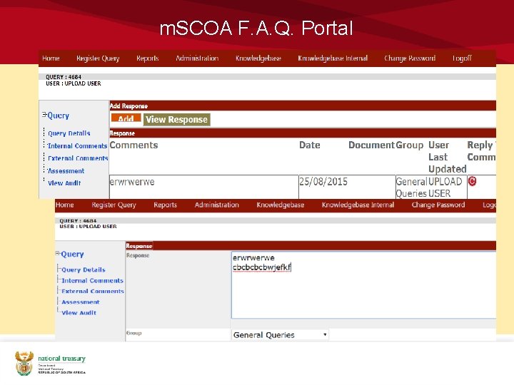 m. SCOA F. A. Q. Portal 