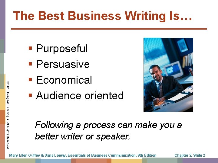 The Best Business Writing Is… © 2013 Cengage Learning ● All Rights Reserved §