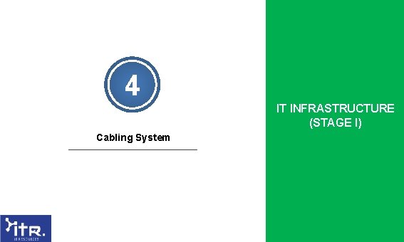 4 IT INFRASTRUCTURE (STAGE I) Cabling System 