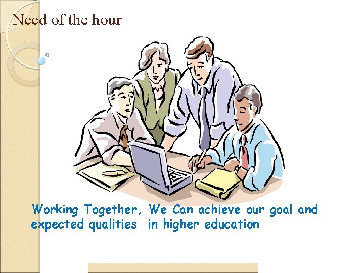 Need of the hour Working Together, We Can achieve our goal and expected qualities