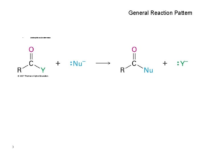 General Reaction Pattern • Nucleophilic acyl substitution Why this Chapter? • • 3 Carboxylic