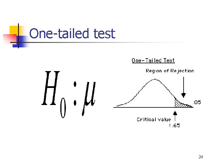 One-tailed test 24 
