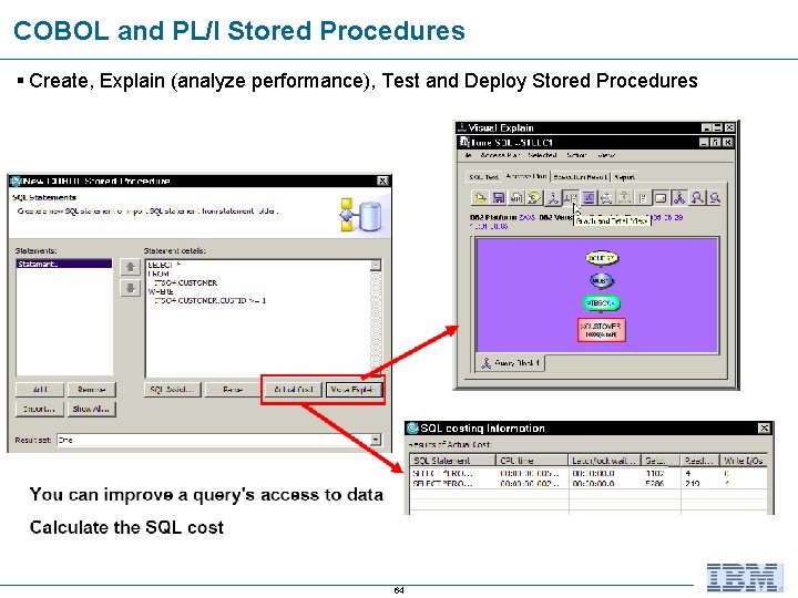 COBOL and PL/I Stored Procedures § Create, Explain (analyze performance), Test and Deploy Stored