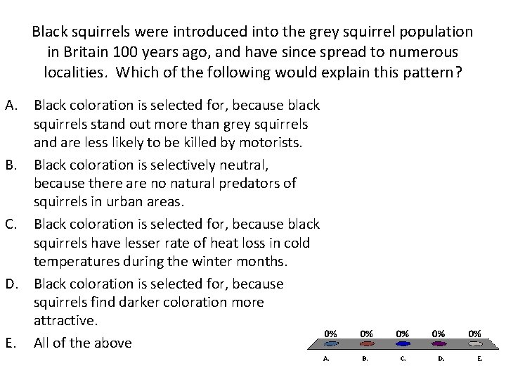 Black squirrels were introduced into the grey squirrel population in Britain 100 years ago,