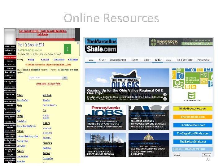 Online Resources 33 