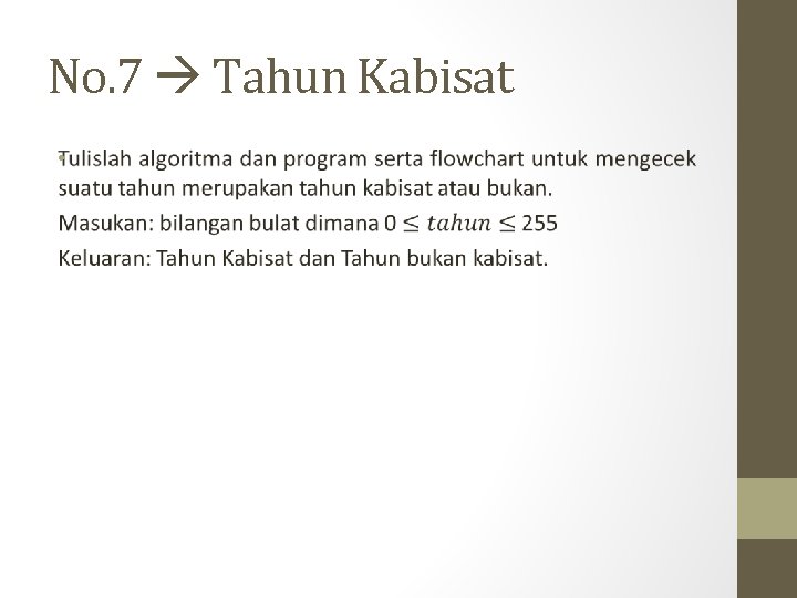 No. 7 Tahun Kabisat • 