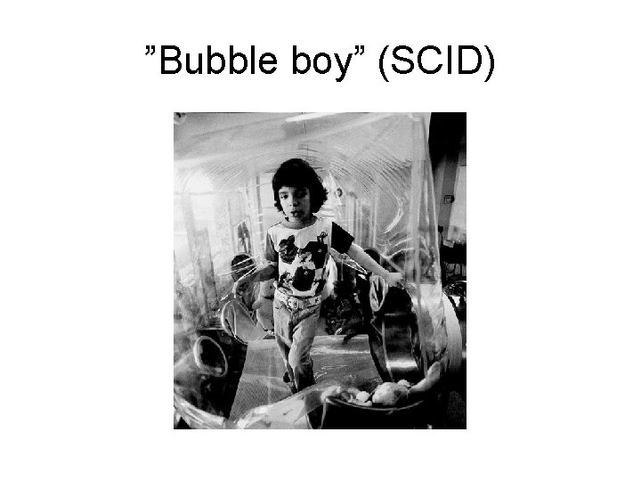 ”Bubble boy” (SCID) 