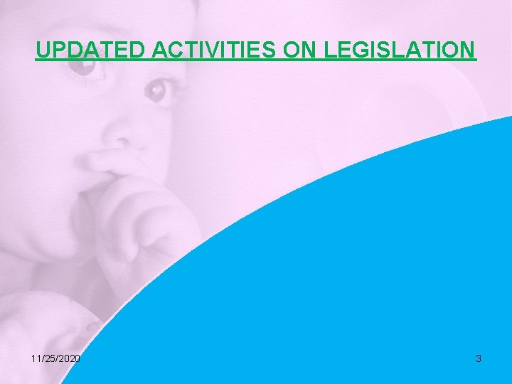 UPDATED ACTIVITIES ON LEGISLATION 11/25/2020 3 