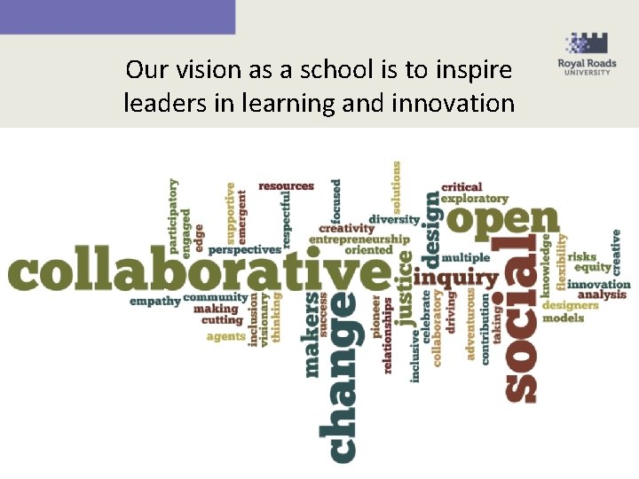 Our vision as a school is to inspire leaders in learning and innovation 