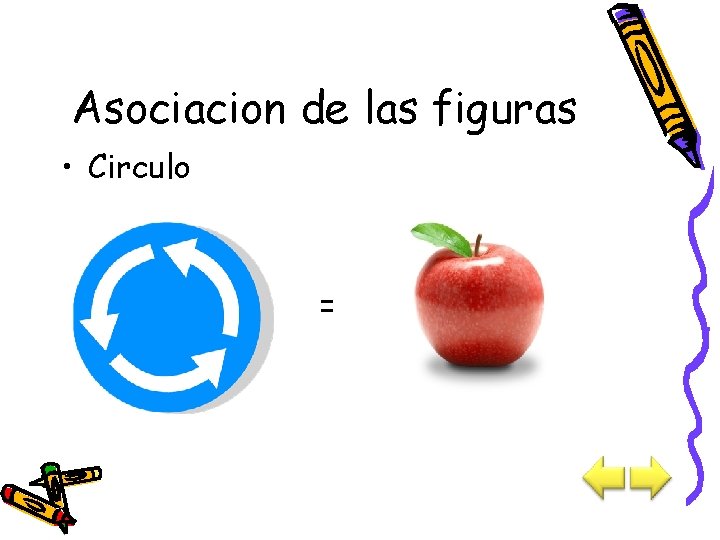 Asociacion de las figuras • Circulo = 