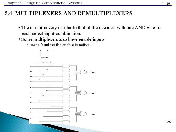 Chapter 5 Designing Combinational Systems 4 - 26 5. 4 MULTIPLEXERS AND DEMULTIPLEXERS •