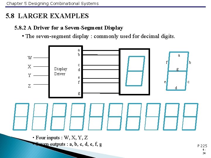 Chapter 5 Designing Combinational Systems 5. 8 LARGER EXAMPLES 5. 8. 2 A Driver