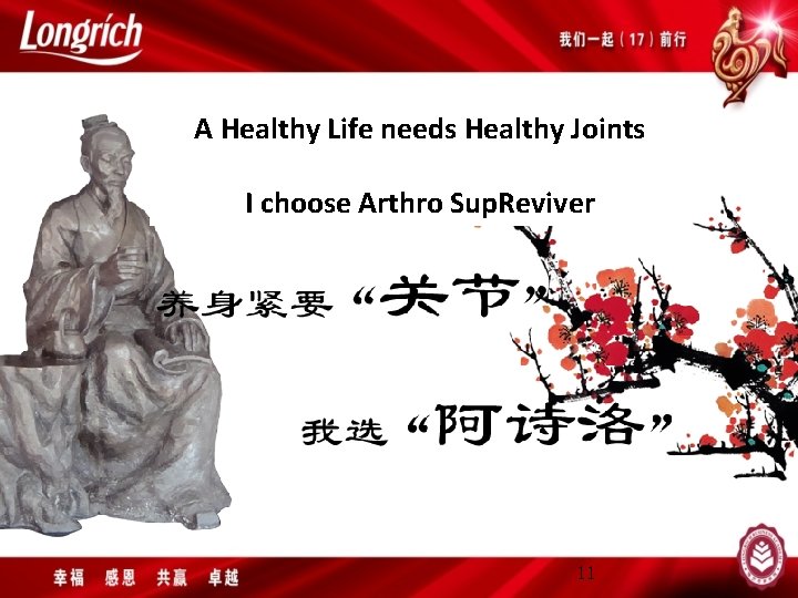 A Healthy Life needs Healthy Joints I choose Arthro Sup. Reviver 11 