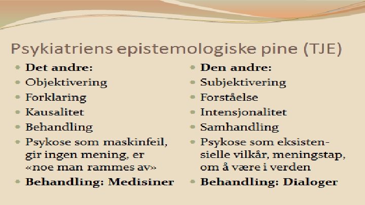 Psykiatriens epistemologiske pine (TJE) 