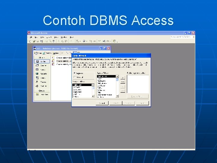 Contoh DBMS Access 