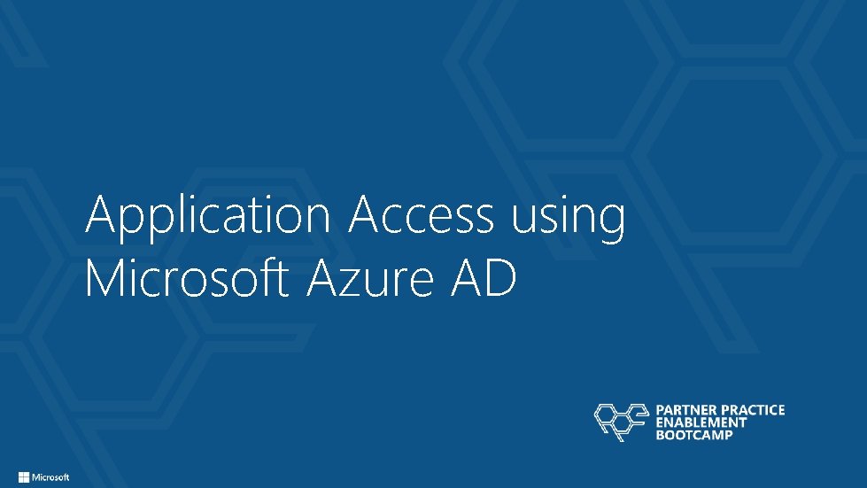 Application Access using Microsoft Azure AD 