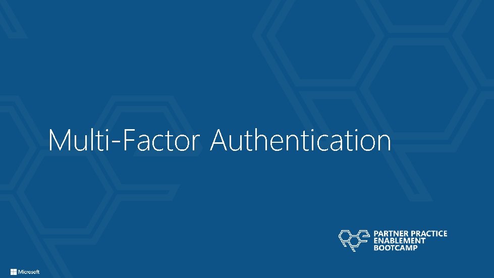 Multi-Factor Authentication 